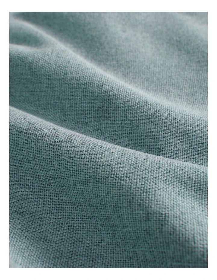 Bennett Faux Linen Blockout S-Fold Curtain in Dusty Blue image 4