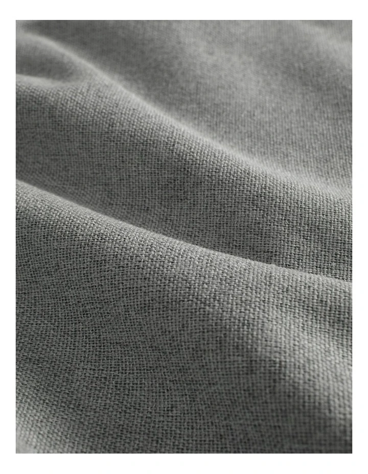 Bennett Faux Linen Blockout S-Fold Curtain in Steel image 4