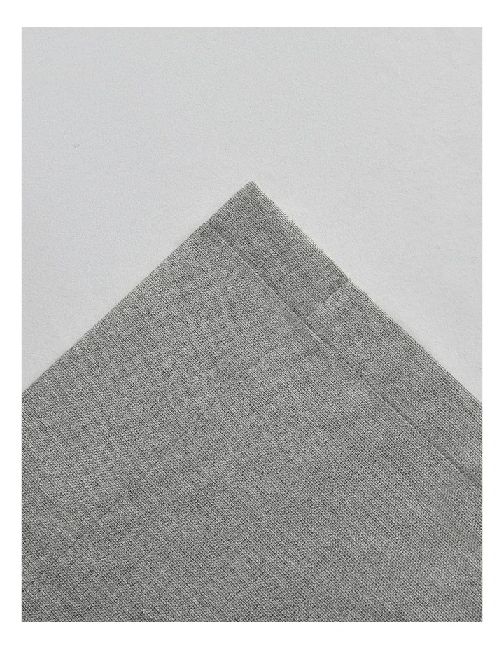 Bennett Faux Linen Blockout S-Fold Curtain in Steel image 5
