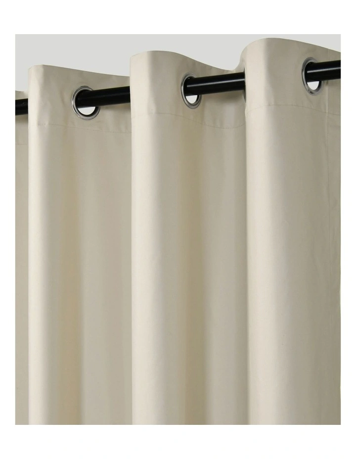Home Orlando Blockout Eyelet Curtain Pair in Sand image 2