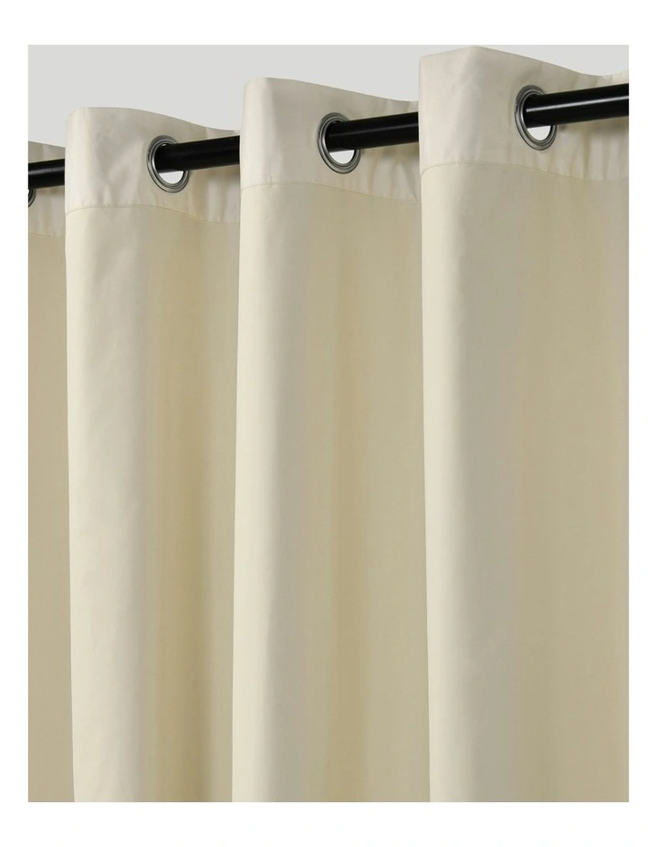 Home Orlando Blockout Eyelet Curtain Pair in Sand image 3
