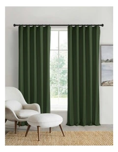 Home Orlando Blockout Eyelet Curtain Pair in Pine