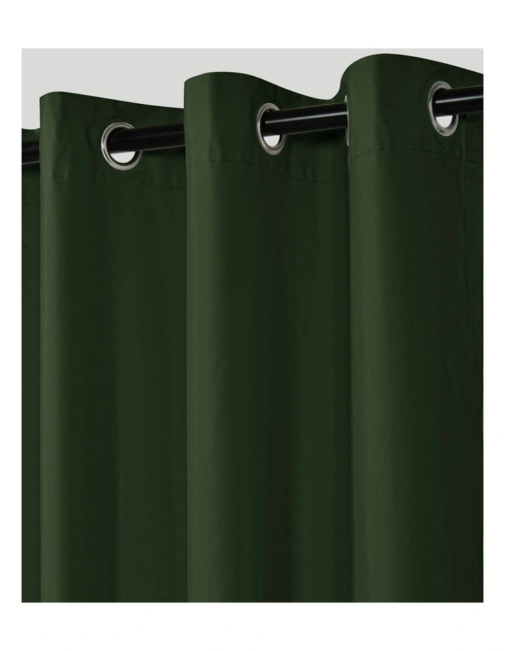 Home Orlando Blockout Eyelet Curtain Pair in Pine image 2
