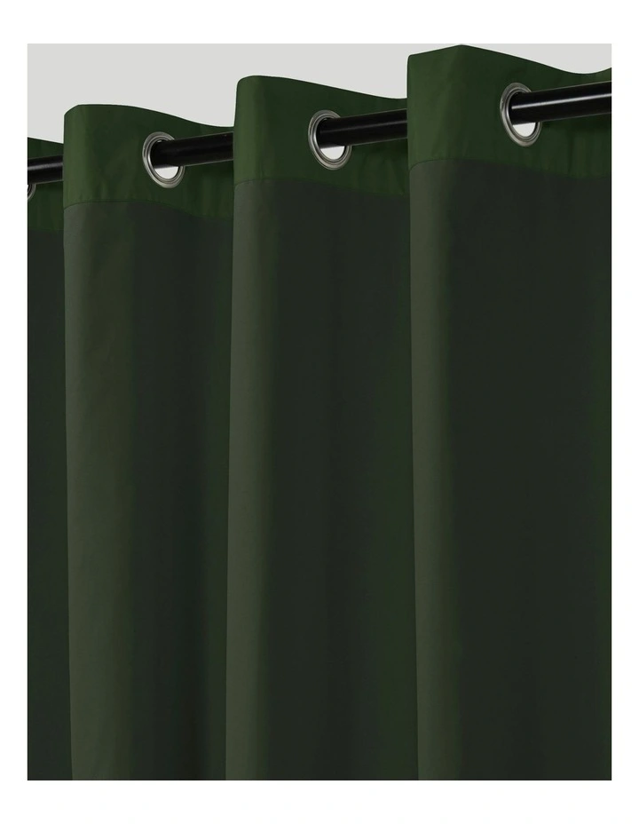 Home Orlando Blockout Eyelet Curtain Pair in Pine image 3