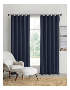 Home Orlando Blockout Eyelet Curtain Pair in Navy