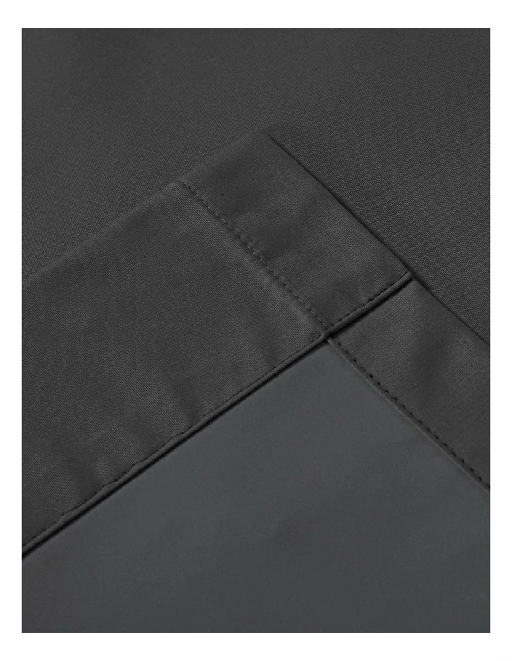 Home Orlando Blockout Eyelet Curtain Pair in Charcoal image 5