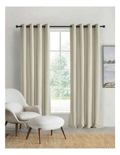 Home Orlando Blockout Multi Header Curtain Pair in Sand
