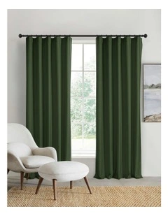 Home Orlando Blockout Multi Header Curtain Pair in Pine