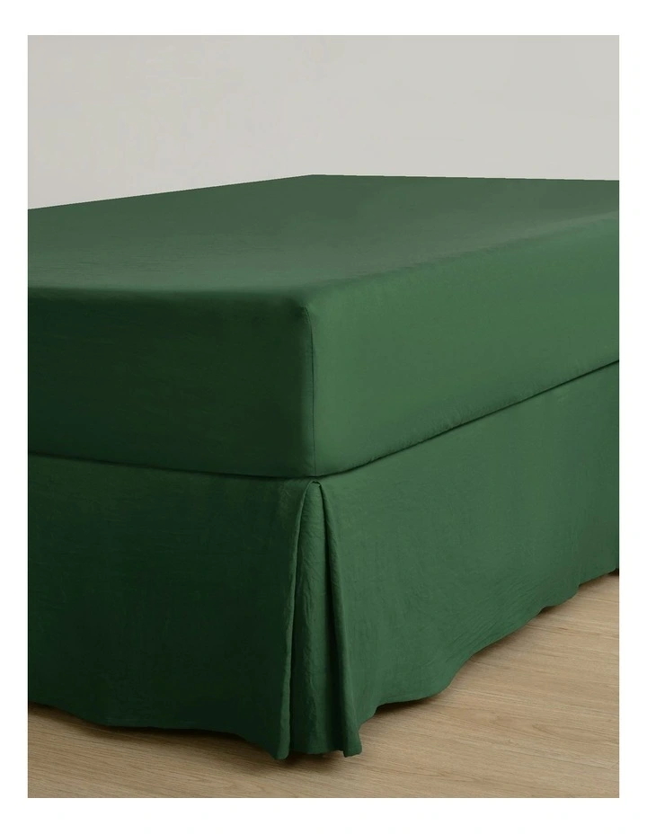 Superfine Washed Microfibre Pleated Valance in Hunter Green image 1