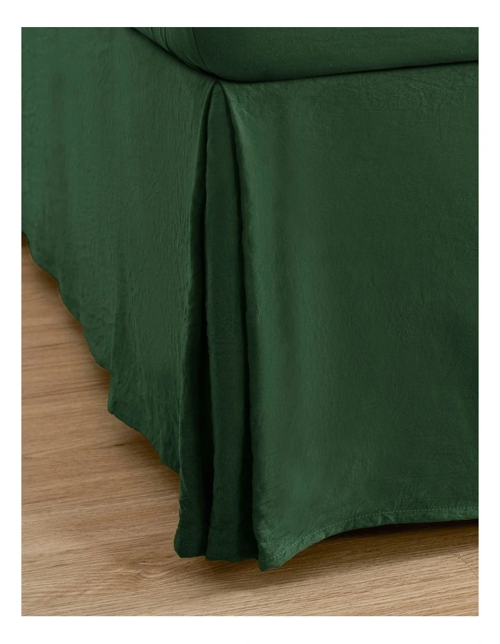 Superfine Washed Microfibre Pleated Valance in Hunter Green image 2