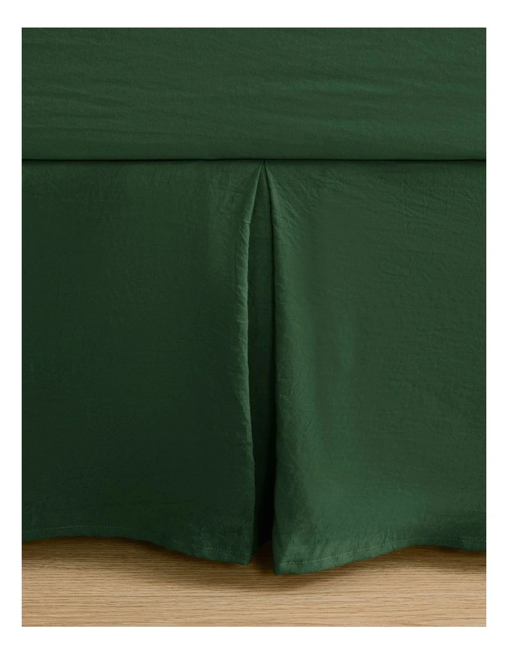 Superfine Washed Microfibre Pleated Valance in Hunter Green image 6