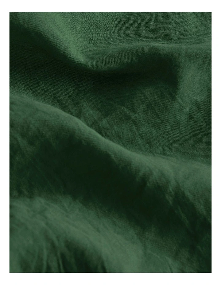 Superfine Washed Microfibre Pleated Valance in Hunter Green image 7