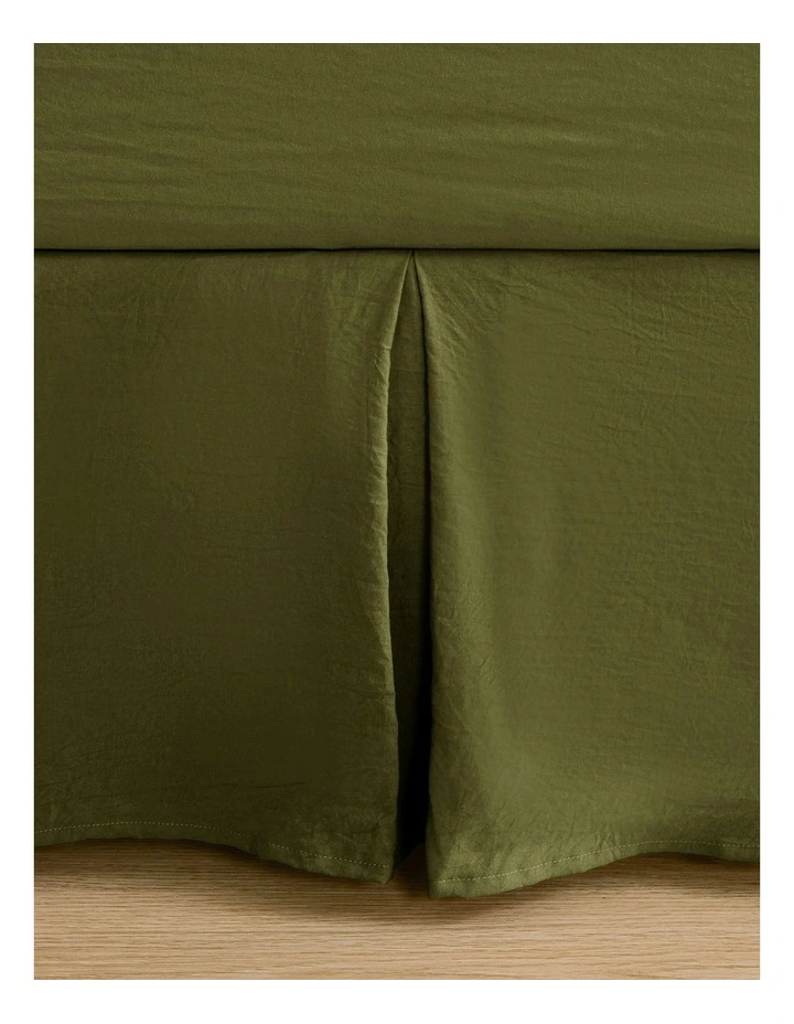 Superfine Washed Microfibre Pleated Valance in Olive image 6
