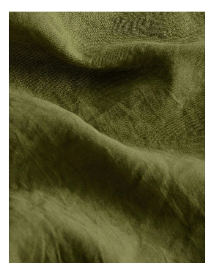 Superfine Washed Microfibre Pleated Valance in Olive image 7
