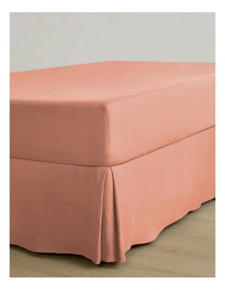Superfine Washed Microfibre Pleated Valance in Pink Clay image 1