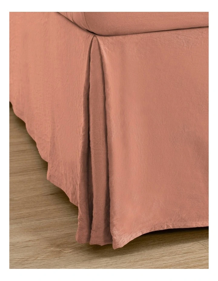 Superfine Washed Microfibre Pleated Valance in Pink Clay image 2