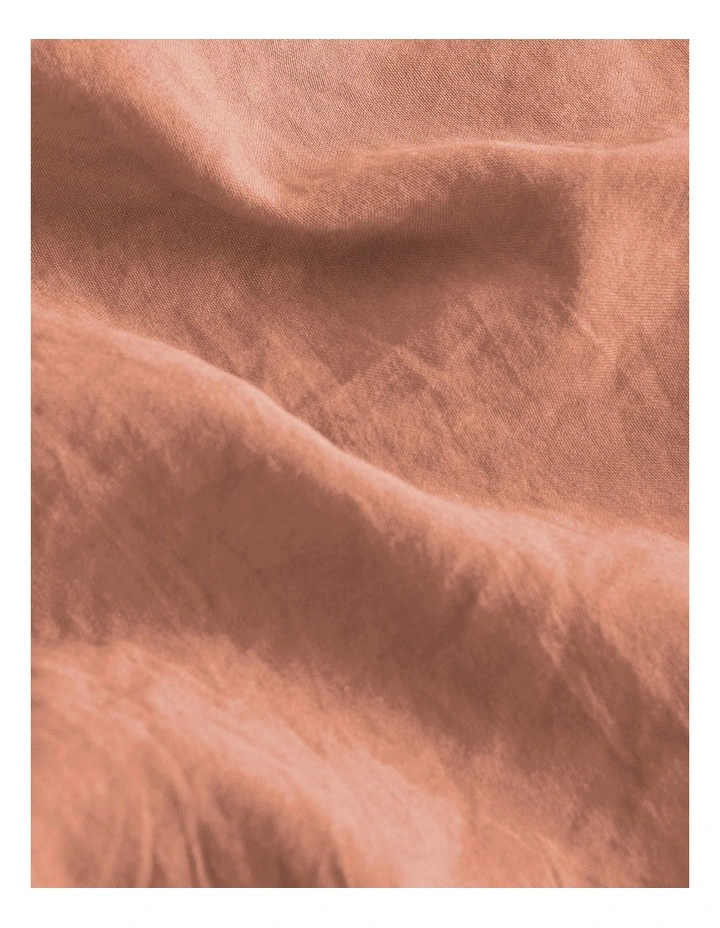 Superfine Washed Microfibre Pleated Valance in Pink Clay image 7