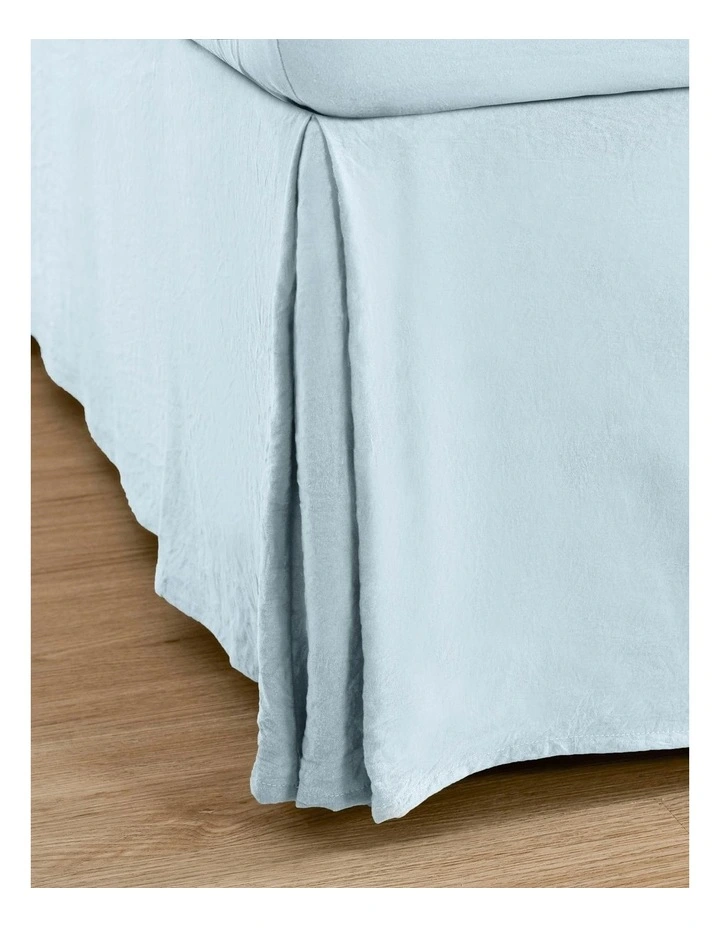 Superfine Washed Microfibre Pleated Valance in Ice Blue image 2