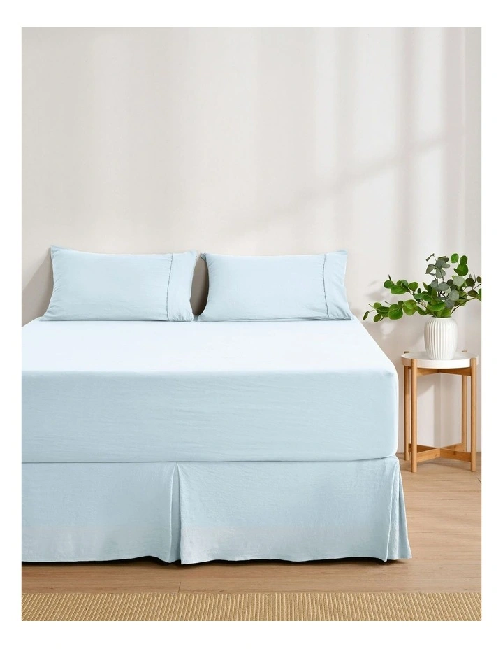 Superfine Washed Microfibre Pleated Valance in Ice Blue image 4