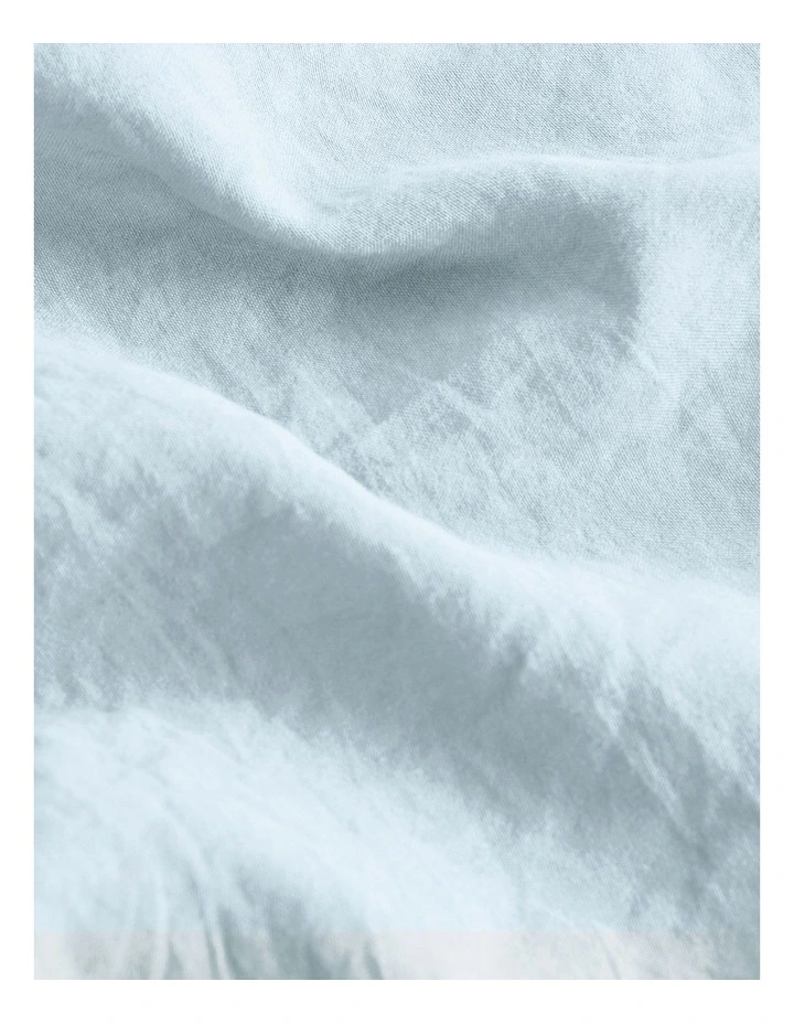 Superfine Washed Microfibre Pleated Valance in Ice Blue image 7