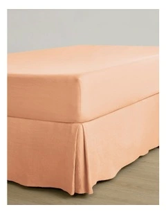 Superfine Washed Microfibre Pleated Valance in Peach