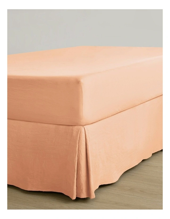 Superfine Washed Microfibre Pleated Valance in Peach image 1