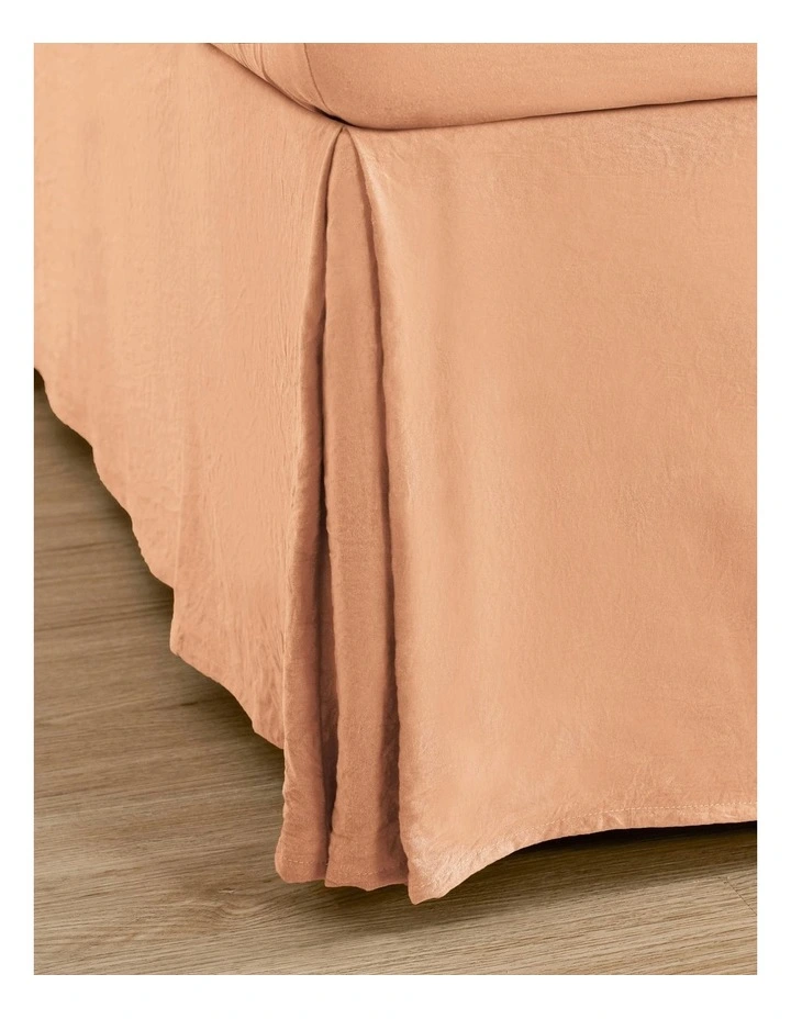 Superfine Washed Microfibre Pleated Valance in Peach image 2