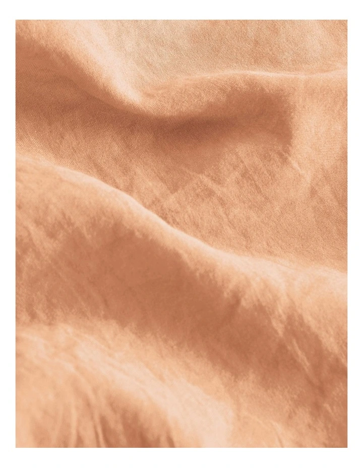 Superfine Washed Microfibre Pleated Valance in Peach image 7