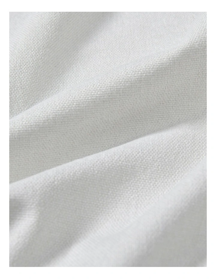 Bennett Faux Linen Blockout Eyelet Curtain 90x223cm Twin Pack in Cloud image 2