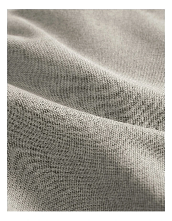 Bennett Faux Linen Blockout Eyelet Curtain 90x223cm Twin Pack in Natural image 2