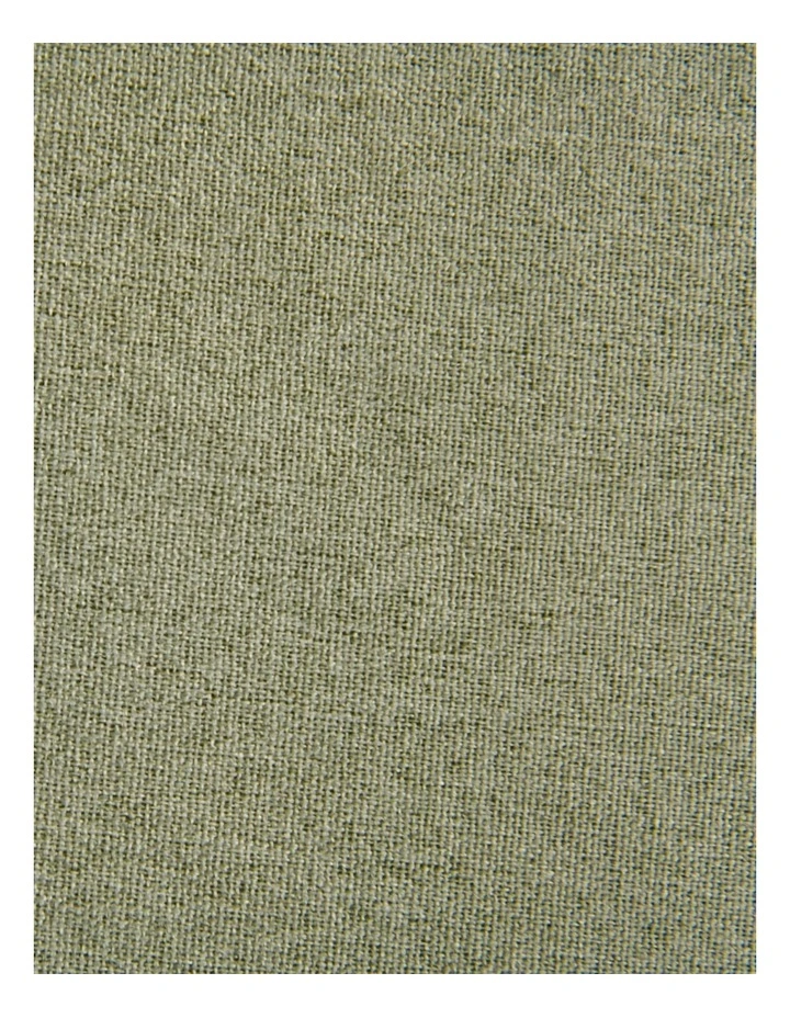Bennett Faux Linen Blockout Eyelet Curtain 90x223cm Twin Pack in Moss image 4