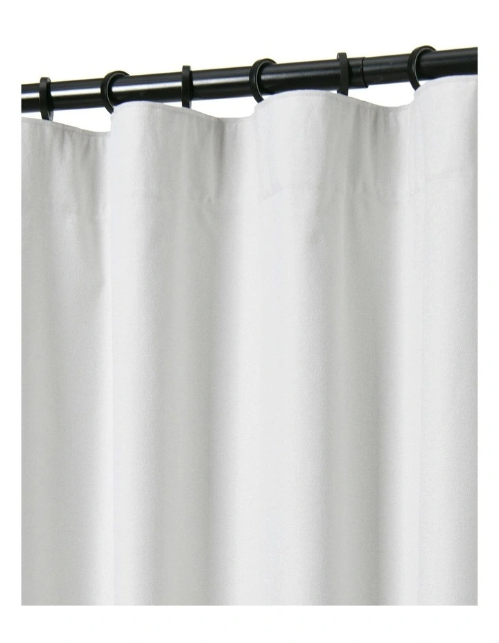 Bennett Faux Linen Blockout Multi Header Curtain 90x223cm Twin Pack in Cloud image 2
