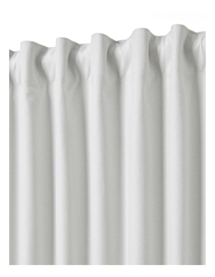 Bennett Faux Linen Blockout Multi Header Curtain 90x223cm Twin Pack in Cloud image 5