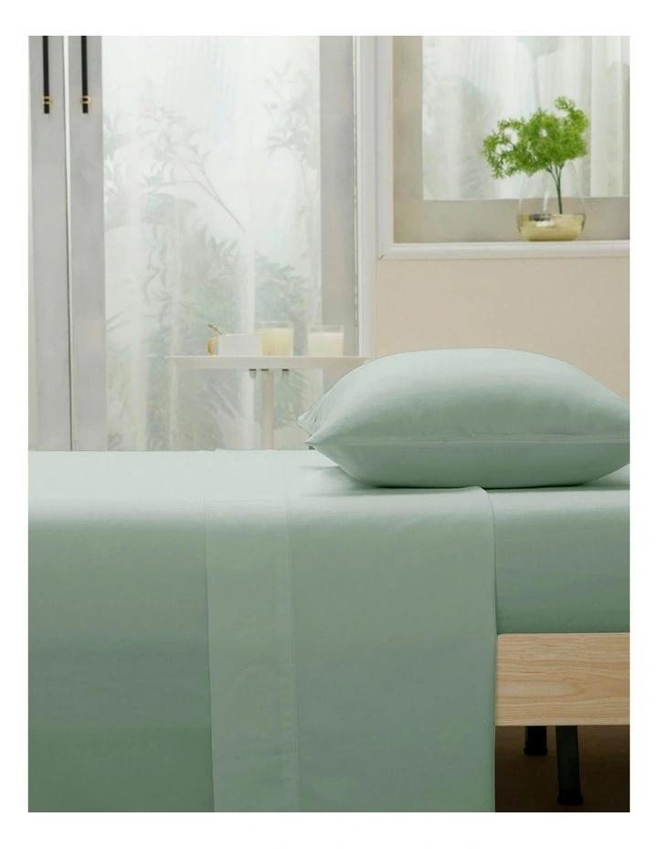 Cotton Rich Sateen Sheet Set 1500TC in Sage image 5
