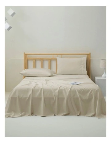 1500TC Cotton Rich Sateen Sheet Set in Oat