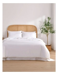 1500TC Cotton Rich Sateen Quilt Cover Set in White