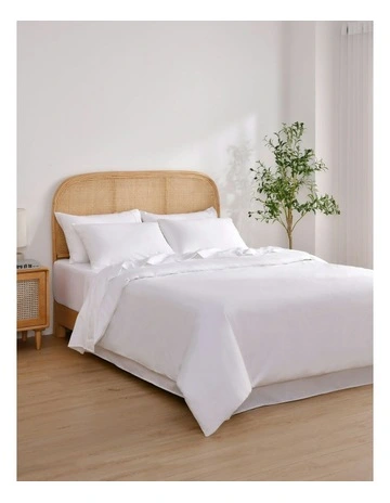 1500TC Cotton Rich Sateen Quilt Cover Set in White