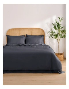 1500TC Cotton Rich Sateen Quilt Cover Set in Charcoal