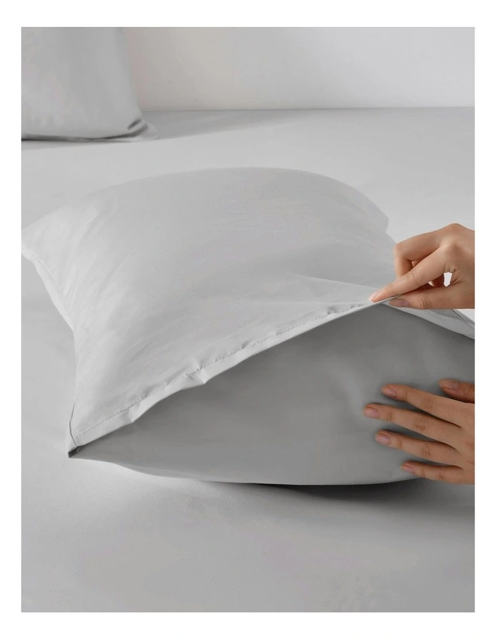 1500TC Cotton Rich Sateen Quilt Cover Set in Dove Grey image 4