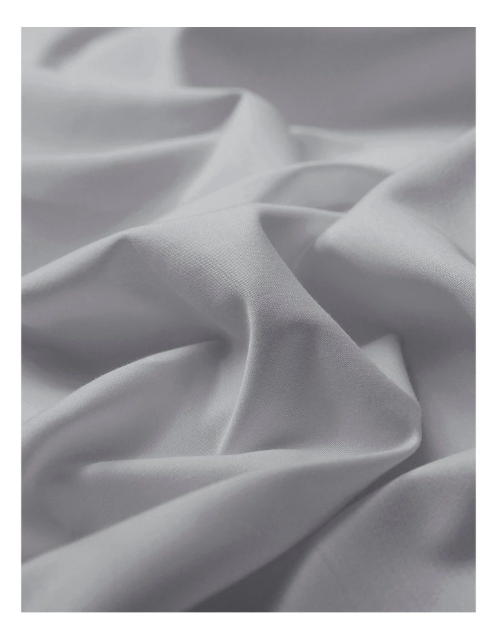 1500TC Cotton Rich Sateen Quilt Cover Set in Dove Grey image 5