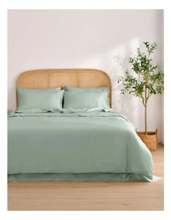 1500TC Cotton Rich Sateen Quilt Cover Set in Sage