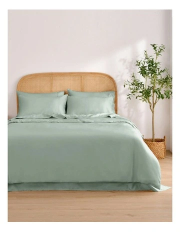 1500TC Cotton Rich Sateen Quilt Cover Set in Sage