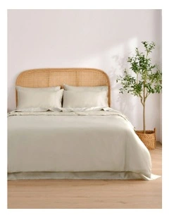 1500TC Cotton Rich Sateen Quilt Cover Set in Oat