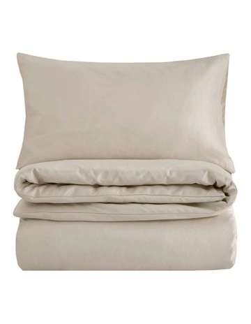 1500TC Cotton Rich Sateen Quilt Cover Set in Oat
