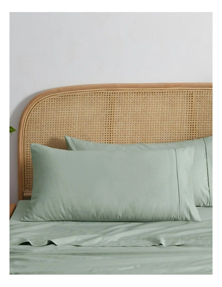 Dreamaker 1500TC Cotton Rich Pillowcase Twin Pack in Sage image 4