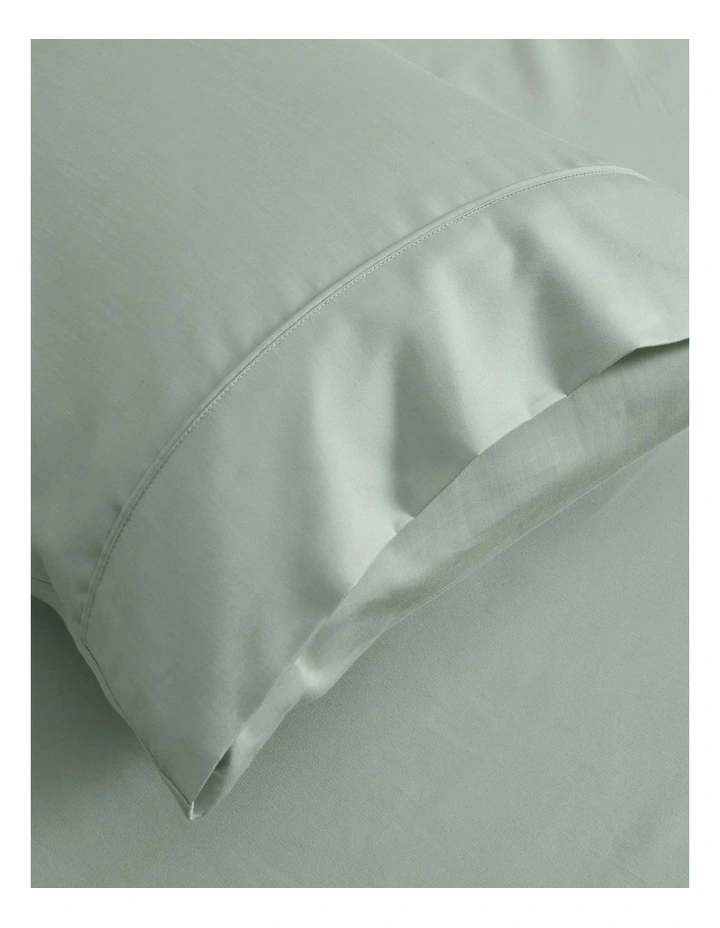 Dreamaker 1500TC Cotton Rich Pillowcase Twin Pack in Sage image 5