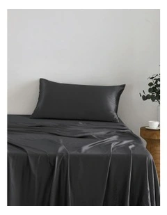 Luxe Mulberry Silk Pillowcase 25 Momme King 50 x 90cm in Charcoal
