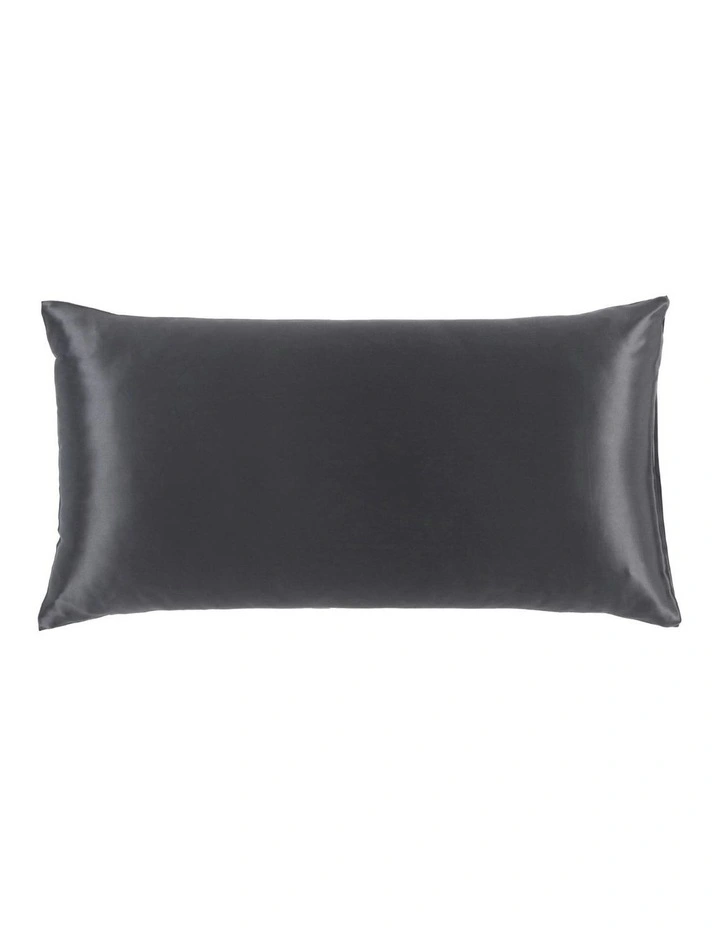 Luxe Mulberry Silk Pillowcase 25 Momme King 50 x 90cm in Charcoal image 2