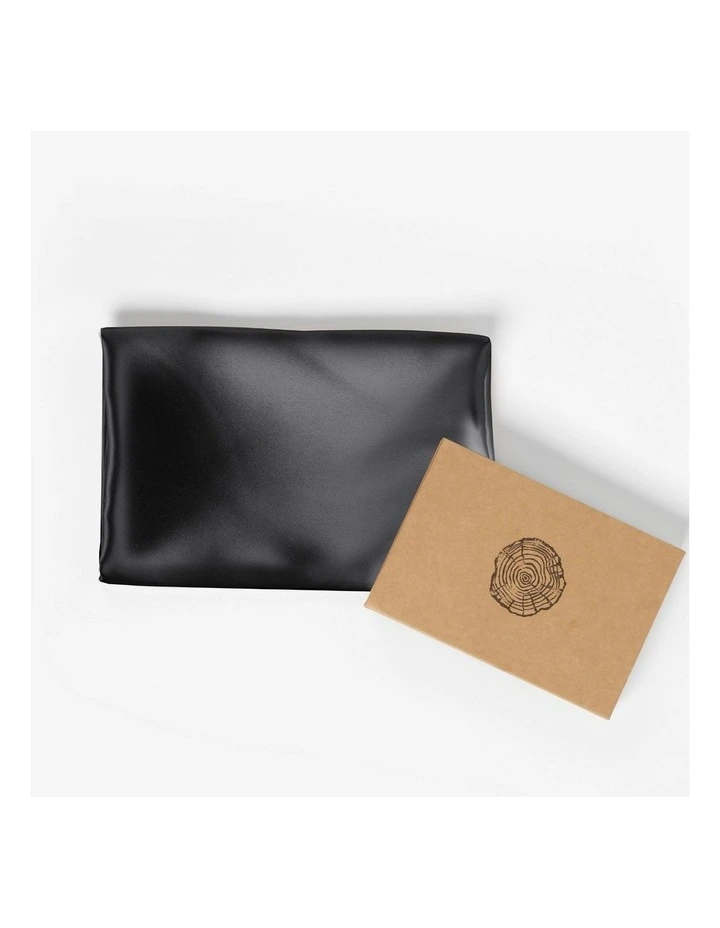 Luxe Mulberry Silk Pillowcase 25 Momme King 50 x 90cm in Charcoal image 5
