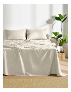 Linen Cotton Sheet Set in Oatmeal
